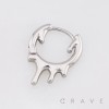 GOTHIC MOLTEN DROP LIQUID 316L SURGICAL STEEL EARRING